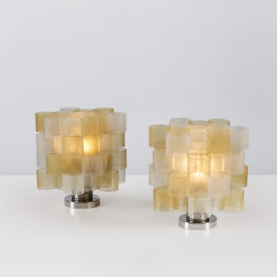 Pair of Globula Table Lamps by Albano Poli for Poliarte