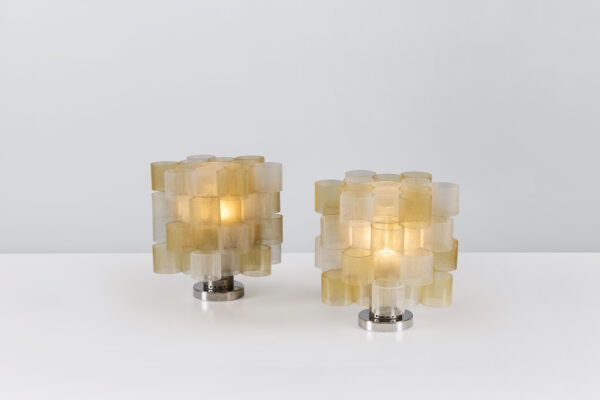 Pair of Globula Table Lamps by Albano Poli for Poliarte