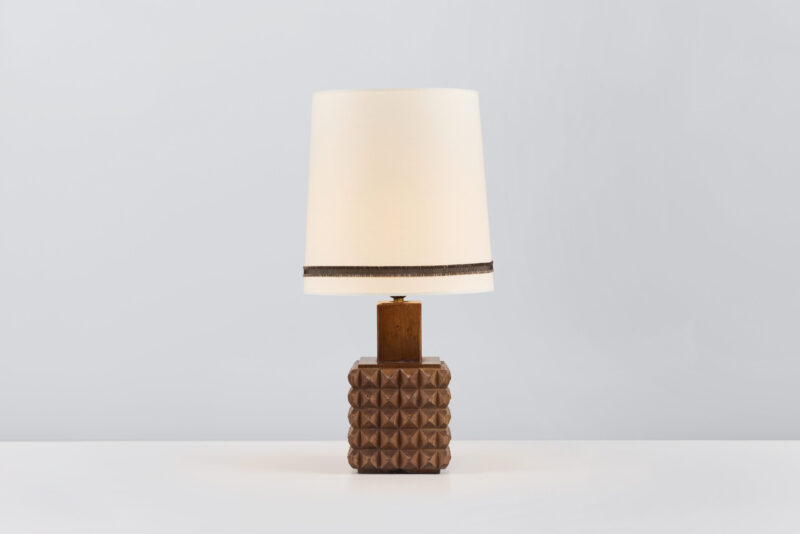 Bugnato Carved-Wood Table Lamp