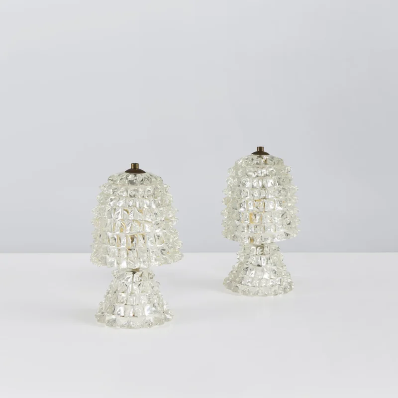 Pair of Virtus Table Lamps by Barovier & Toso