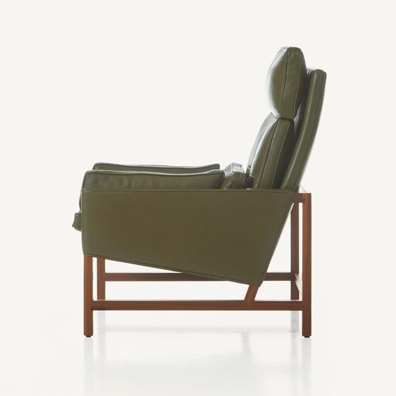 Wood Frame High Back Lounge Chair
