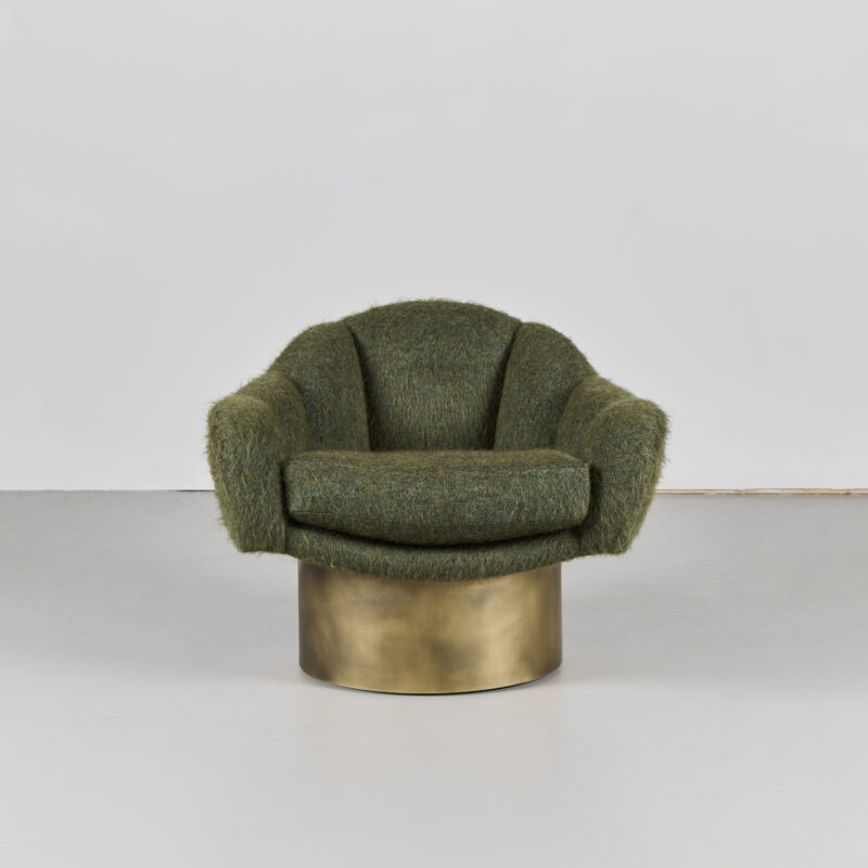 Column Turn Around Swivel Chair – Channel Tufted