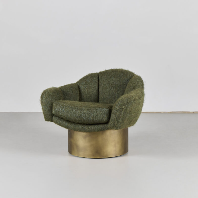 Column Turn Around Swivel Chair – Channel Tufted