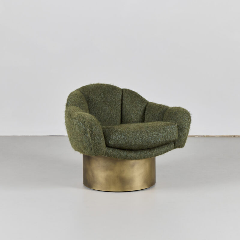 Column Turn Around Swivel Chair – Channel Tufted