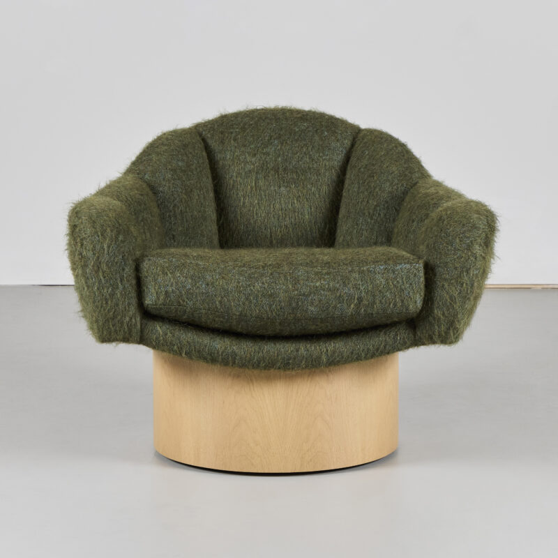 Column Turn Around Swivel Chair - Channel Tufted