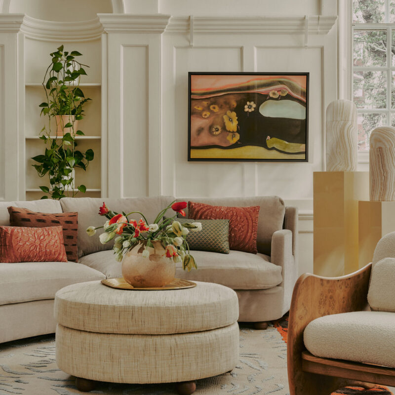 Sculpted Ottoman