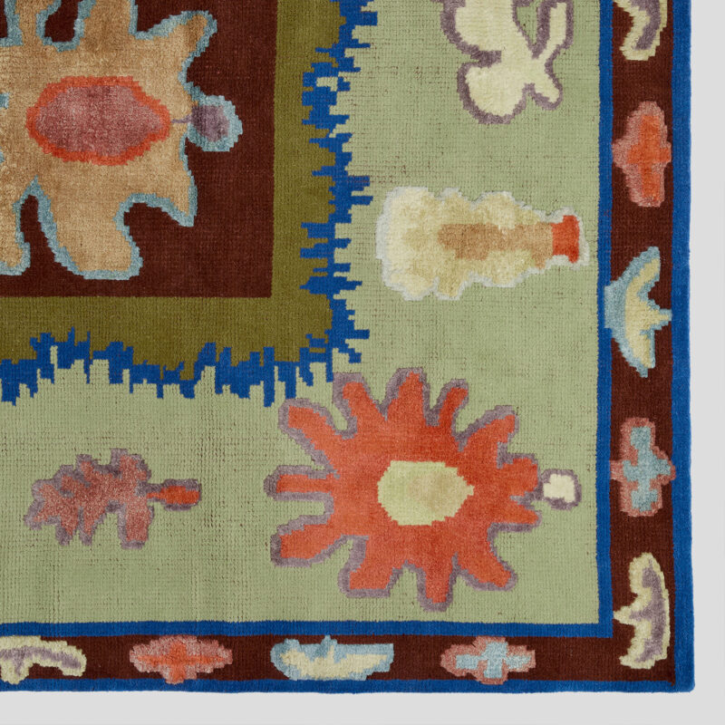 Gem Rug Hand Knotted