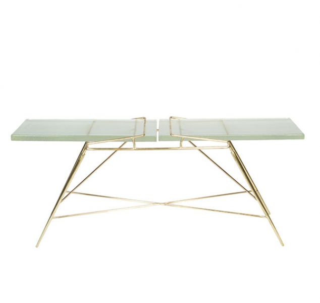 Mantis Console Table in Brass by John Liston