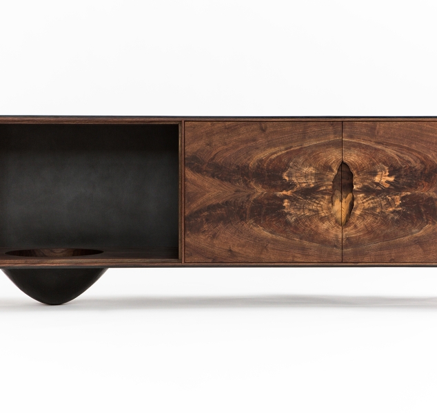OUTSIDE IN Credenza with Wooden Legs – 72″ Dresser by Patrick Weder