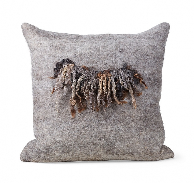 Wensleydale Wool Pillow – Grey