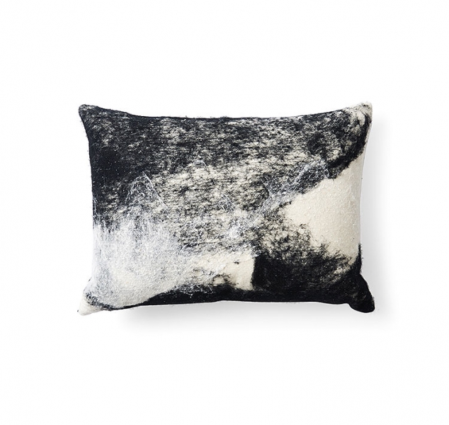 Abstract Wool Lumbar Pillow