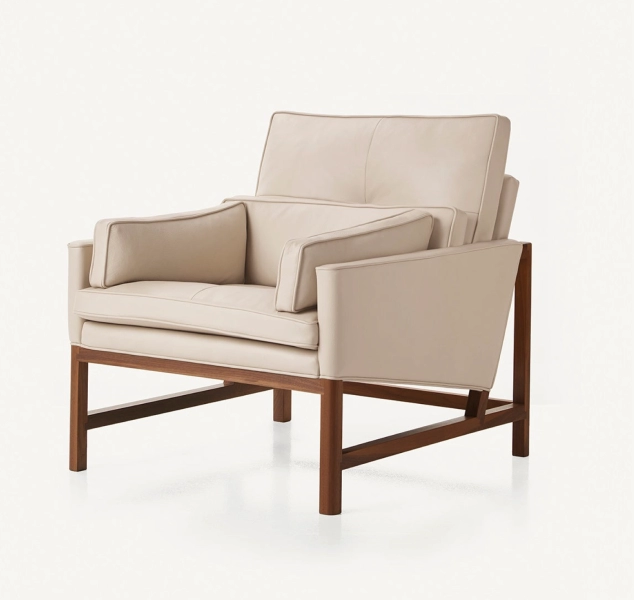 Wood Frame Lounge Chairs by BassamFellows