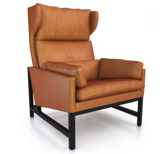 Wing Back Lounge Chair by BassamFellows