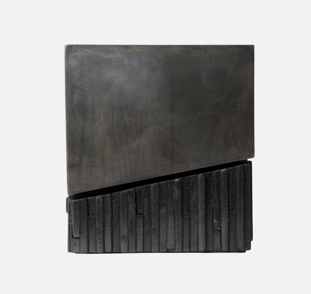 Charred Wood Side Table by J Liston Design