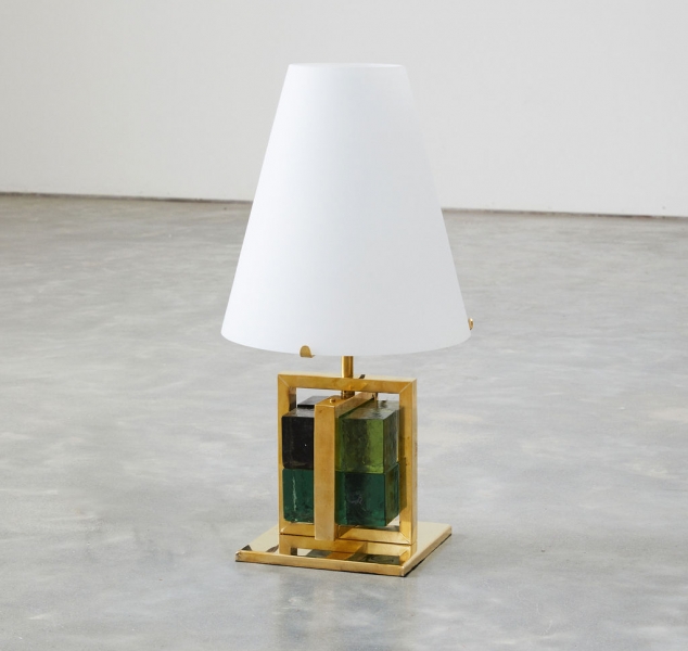 Cubist Table Lamp in Moss