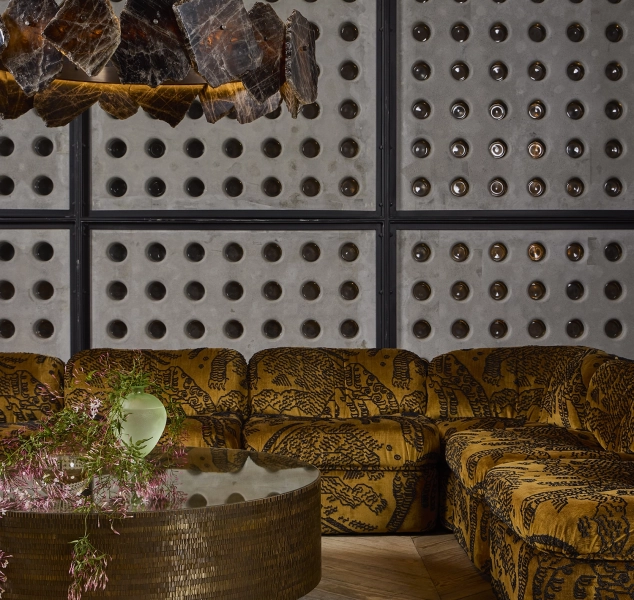 Brass Mosaic Cocktail Table by Damian Jones