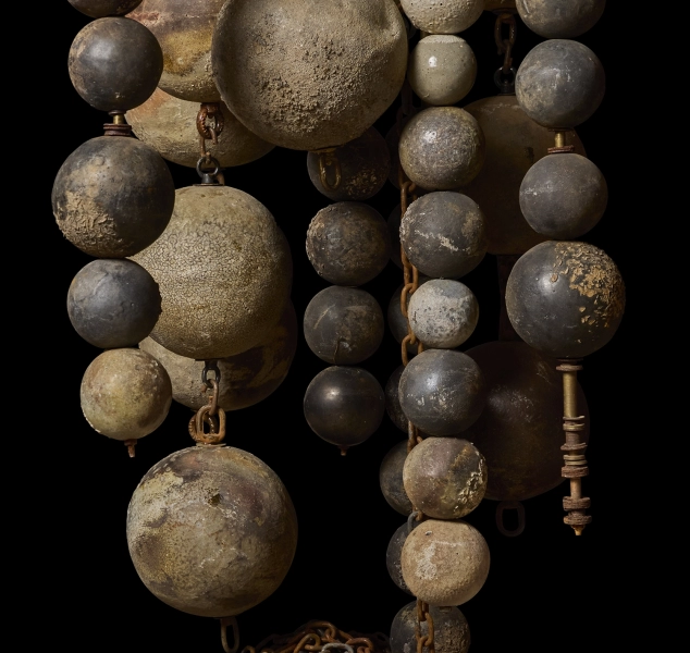 Ceramic Spheres and Chain Cluster by Kelly Farley