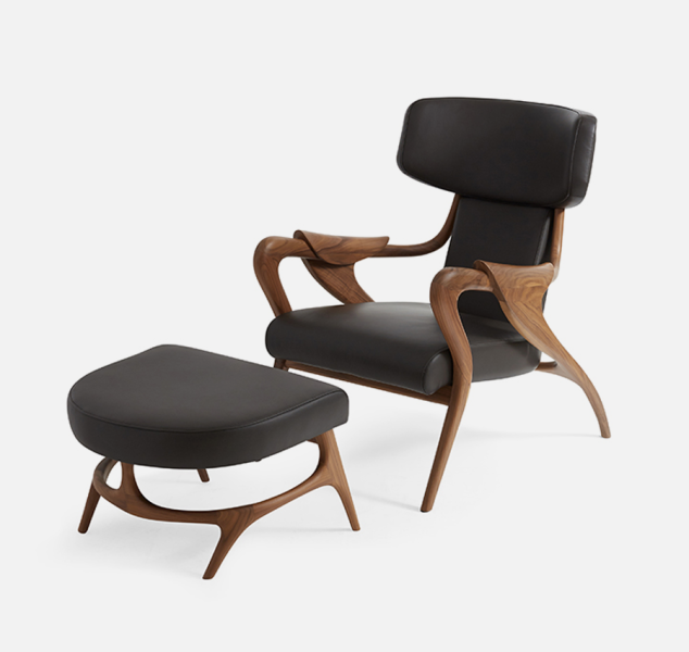 Isadora Lounge Chair & Pouf by Agrippa