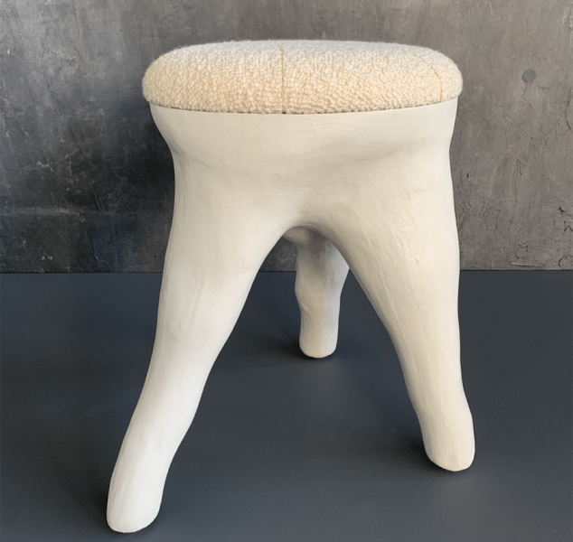 Kavrn Stool – White Concrete #2 by Patrick Weder
