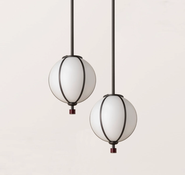 Rib Pendant – Small Sphere Double by konekt