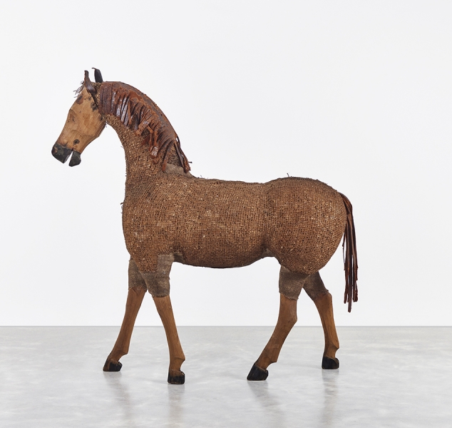 Wood and Raffia Toy Horse