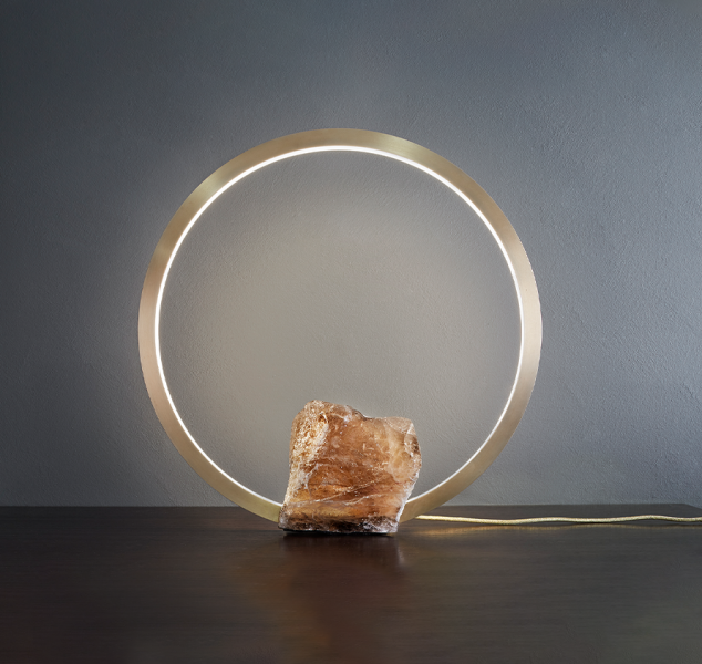 Portal Table Lamp Quartz Base by Christopher Boots