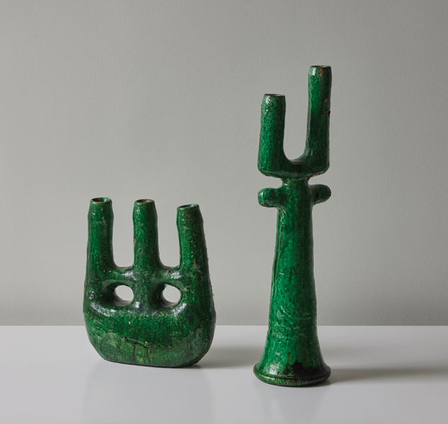 Pair of Moroccan Tamegroute Candle Holders