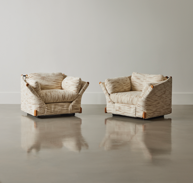 Pair of Viola d’Amore Chairs by Piero Martini for Cassina