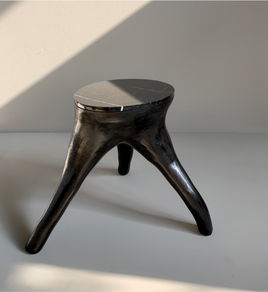 OUTSIDE IN Stool – Marble by Patrick Weder