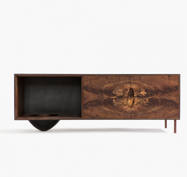 OUTSIDE IN Credenza with Wooden Legs – 72″ Dresser by Patrick Weder