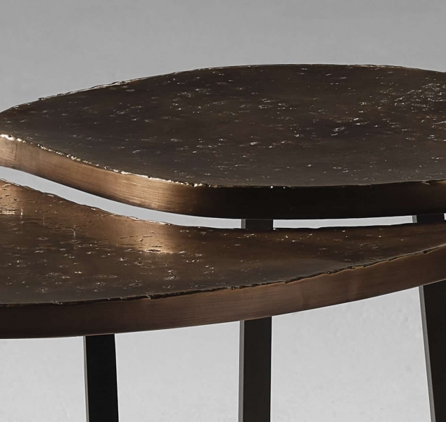 Original Scarab Table; Saddle by Douglas Fanning