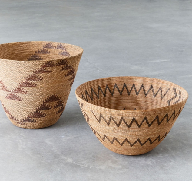 Pair of Native American Shoshone Woven Baskets