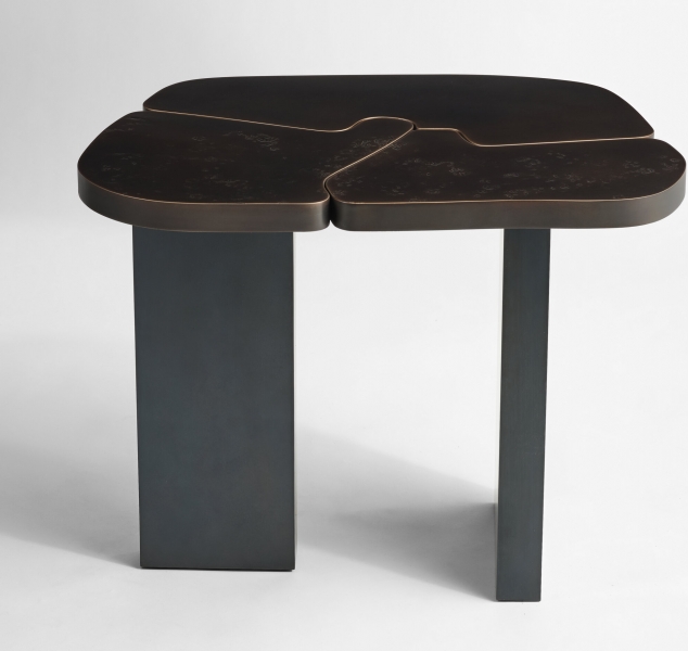 Meander Anthracite Grey; Rubble Side Table by Douglas Fanning