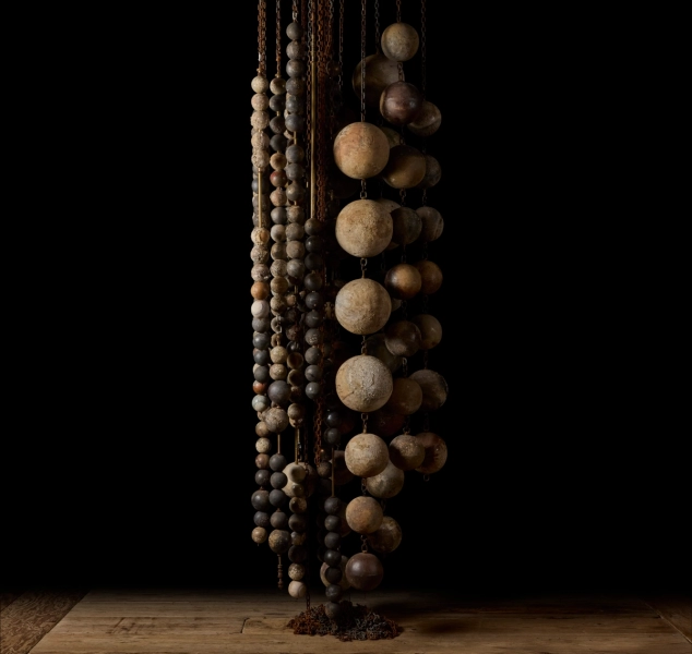 Ceramic Spheres and Chain Cluster by Kelly Farley