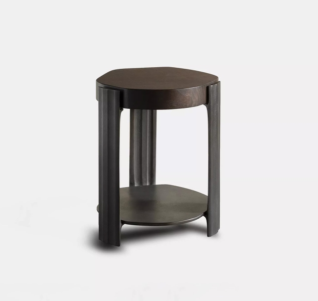 Tributary Occasional Table With Wood Top by Refractory