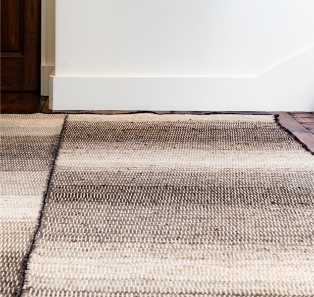 Compound Weave Wool Rug in Dégradé by Madda Studio