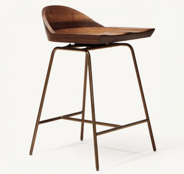 CB-283 Spindle Low Back Bar Stool by BassamFellows